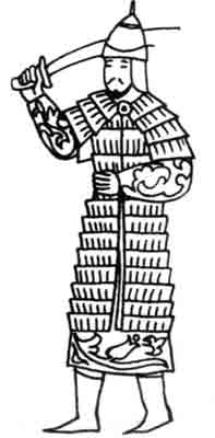 Рис. 15. Персидский воин в ламеллярном доспехе. Пер-сидская миниатюра, 1330 1340-е гг.